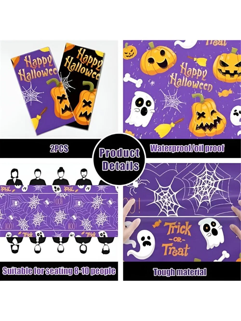 Halloween Decorations - Disposable Plastic Halloween Tablecloth | Halloween